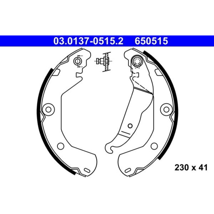 ATE 03.0137-0515.2 Bremsbackensatz