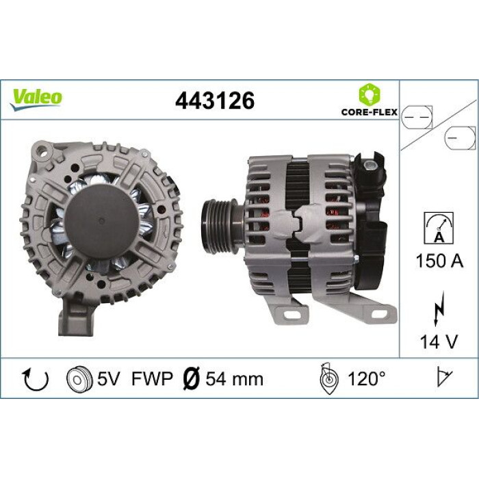 Valeo 443126 Generator CORE-FLEX Valeo 443126 Generator CORE-FLEX