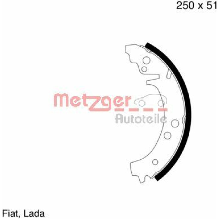 Metzger MG 351 Bremsbackensatz Metzger MG 351 Bremsbackensatz