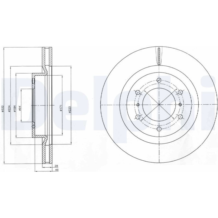 Delphi BG4228 Bremsscheibe