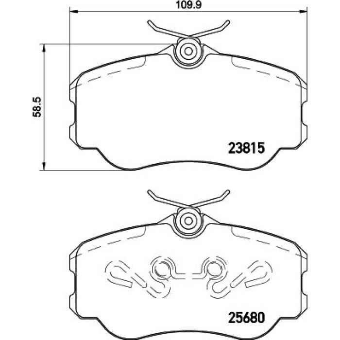Hella 8DB 355 023-071 Bremsbelagsatz, Scheibenbremse