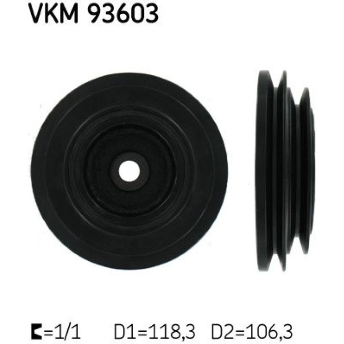 SKF VKM 93603 Riemenscheibe, Kurbelwelle SKF VKM 93603 Riemenscheibe, Kurbelwelle