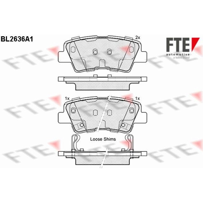 FTE 9010881 Bremsbelagsatz, Scheibenbremse