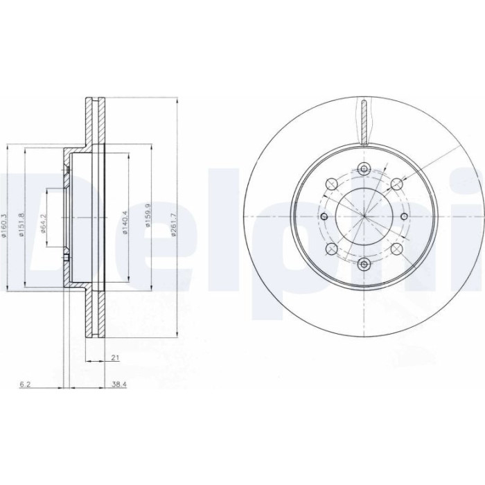 Delphi BG2759C Bremsscheibe Delphi BG2759C Bremsscheibe
