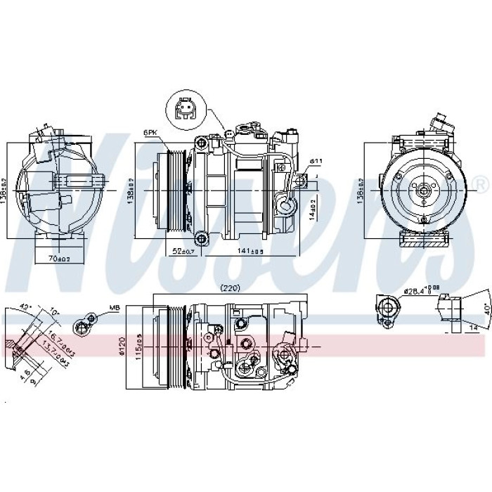 Nissens 890379 Kompressor, Klimaanlage FIRST FIT Nissens 890379 Kompressor, Klimaanlage FIRST FIT
