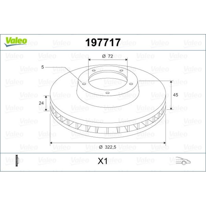 Valeo 197717 Bremsscheibe Valeo 197717 Bremsscheibe