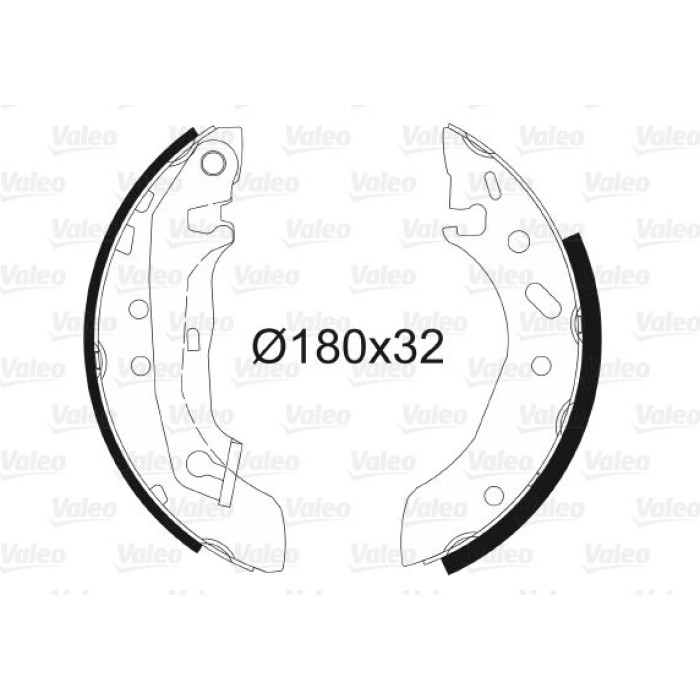 Valeo 562085 Bremsbackensatz Valeo 562085 Bremsbackensatz
