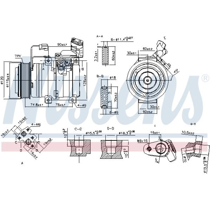 Nissens 89586 Kompressor, Klimaanlage FIRST FIT