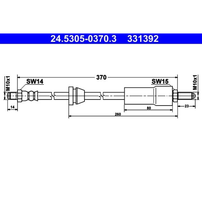 ATE 24.5305-0370.3 Bremsschlauch ATE 24.5305-0370.3 Bremsschlauch