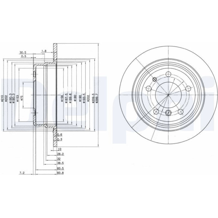 Delphi BG2437 Bremsscheibe Delphi BG2437 Bremsscheibe