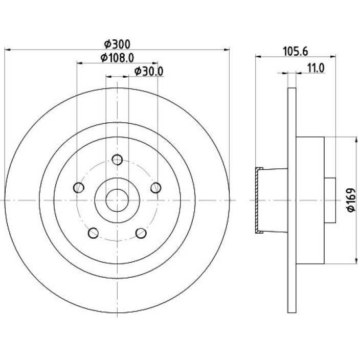 Hella 8DD 355 123-441 Bremsscheibe PRO Hella 8DD 355 123-441 Bremsscheibe PRO