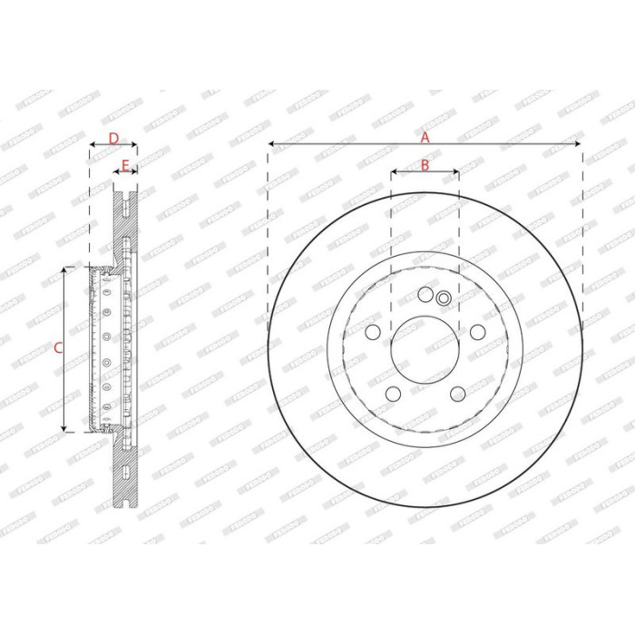 Ferodo DDF2835VC-1 Bremsscheibe PREMIER Ferodo DDF2835VC-1 Bremsscheibe PREMIER