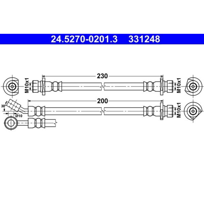 ATE 24.5270-0201.3 Bremsschlauch ATE 24.5270-0201.3 Bremsschlauch