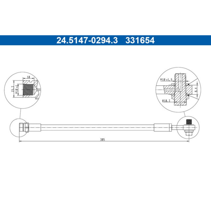 ATE 24.5147-0294.3 Bremsschlauch ATE 24.5147-0294.3 Bremsschlauch