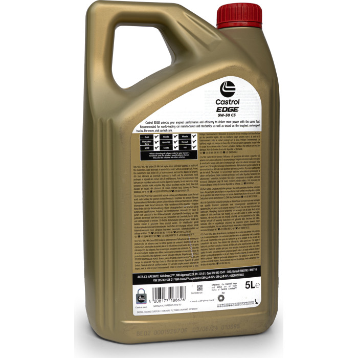 5W30 CASTROL EDGE C3 TITANIUM, 1552FD, 5L 5W30 CASTROL EDGE C3 TITANIUM, 1552FD, 5L