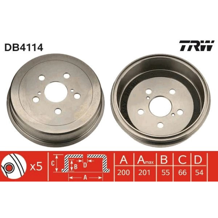 TRW DB4114 Bremstrommel