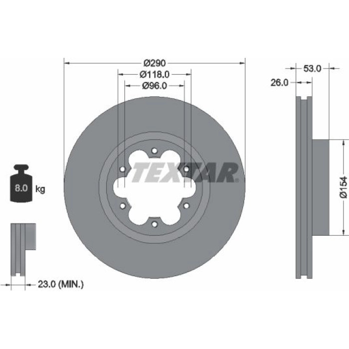 Textar 93240600 Bremsscheibe