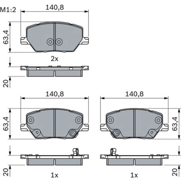 BOSCH 0 986 494 941 Bremsbelagsatz, Scheibenbremse BOSCH 0 986 494 941 Bremsbelagsatz, Scheibenbremse