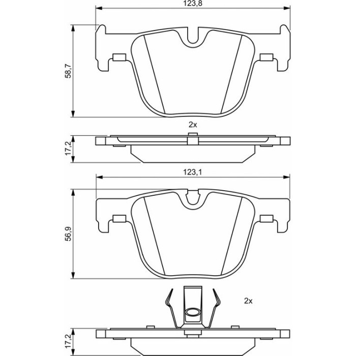 BOSCH 0 986 494 786 Bremsbelagsatz, Scheibenbremse