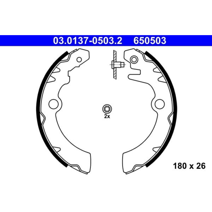 ATE 03.0137-0503.2 Bremsbackensatz ATE 03.0137-0503.2 Bremsbackensatz