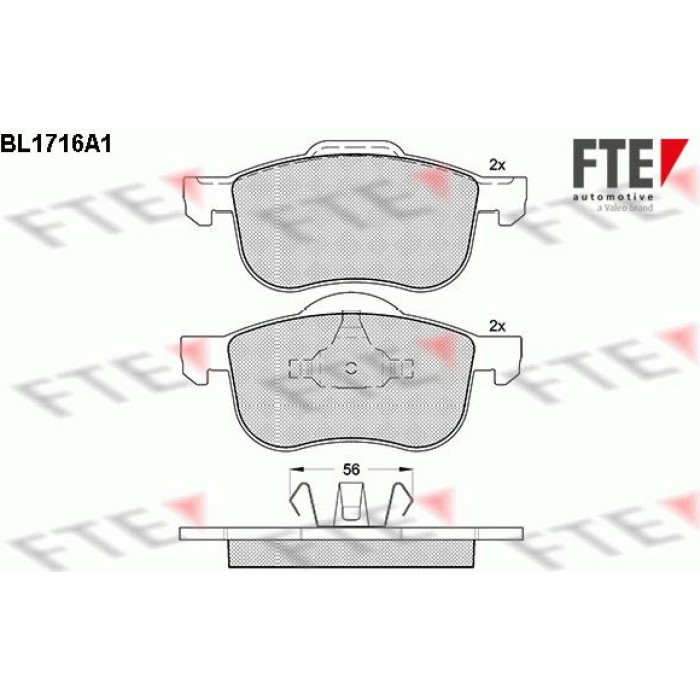 FTE 9010316 Bremsbelagsatz, Scheibenbremse FTE 9010316 Bremsbelagsatz, Scheibenbremse