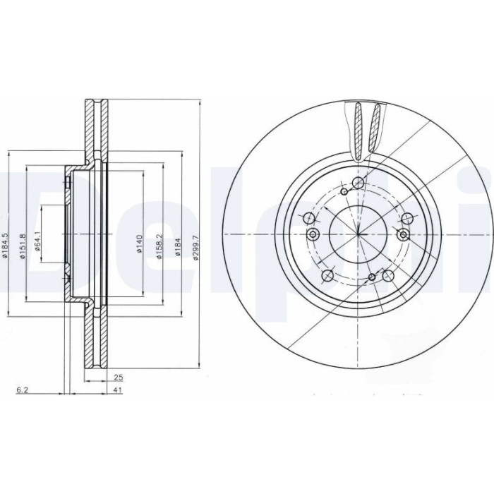 Delphi BG3978 Bremsscheibe Delphi BG3978 Bremsscheibe