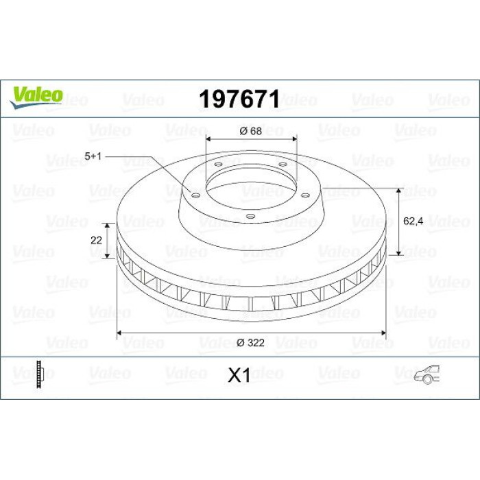 Valeo 197671 Bremsscheibe Valeo 197671 Bremsscheibe