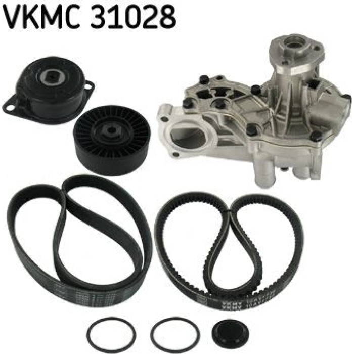 SKF VKMC 31028 Wasserpumpe + Keilrippenriemensatz