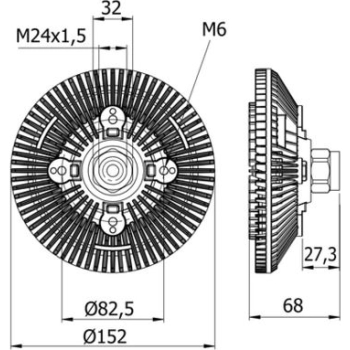 Kupplung, Kühlerlüfter CFC 77 000S Kupplung, Kühlerlüfter CFC 77 000S