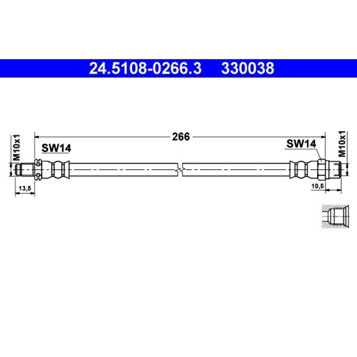 ATE 24.5108-0266.3 Bremsschlauch ATE 24.5108-0266.3 Bremsschlauch