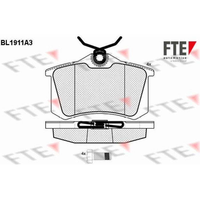FTE 9010501 Bremsbelagsatz, Scheibenbremse FTE 9010501 Bremsbelagsatz, Scheibenbremse