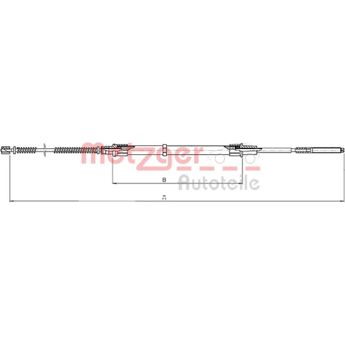 Metzger 10.7131 Seilzug, Feststellbremse