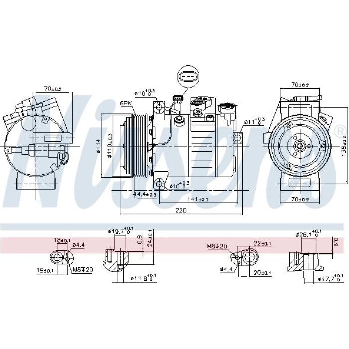 Nissens 890115 Kompressor, Klimaanlage FIRST FIT Nissens 890115 Kompressor, Klimaanlage FIRST FIT