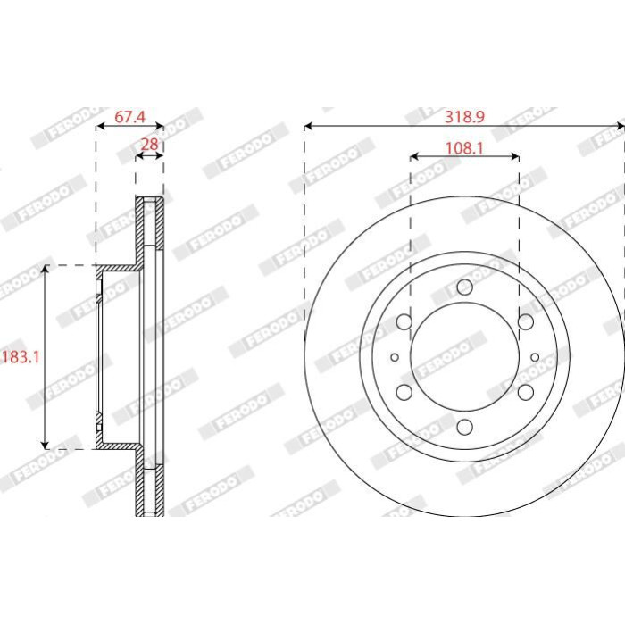 Ferodo DDF2746 Bremsscheibe PREMIER Ferodo DDF2746 Bremsscheibe PREMIER