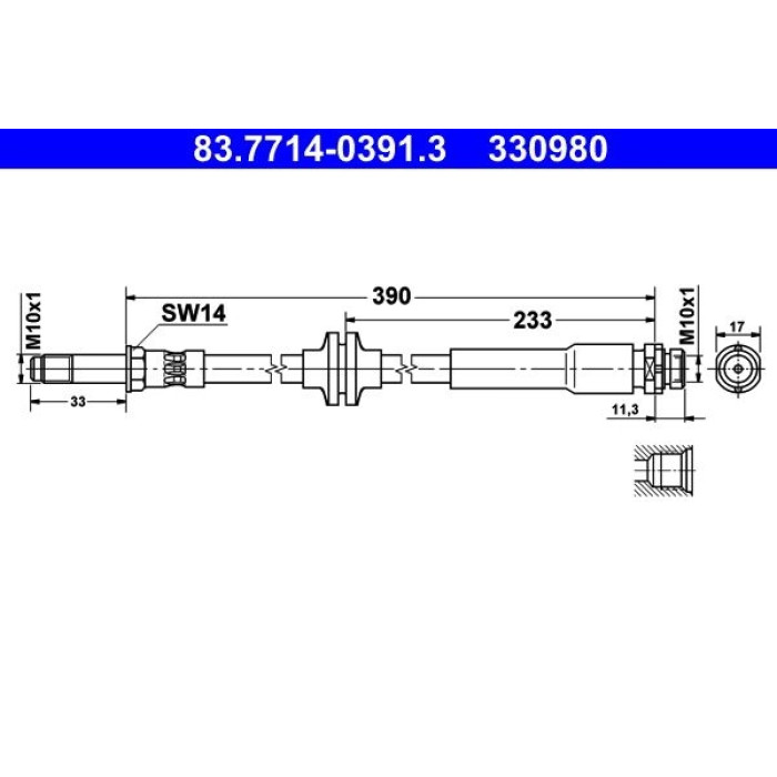 ATE 83.7714-0391.3 Bremsschlauch ATE 83.7714-0391.3 Bremsschlauch