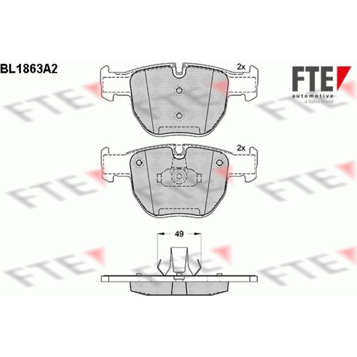 FTE 9010443 Bremsbelagsatz, Scheibenbremse FTE 9010443 Bremsbelagsatz, Scheibenbremse