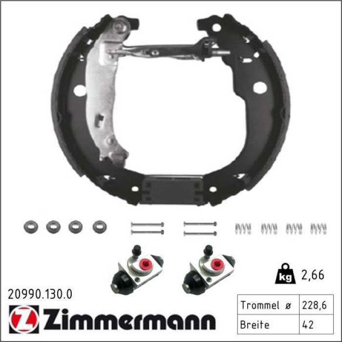 Zimmermann 20990.130.0 Bremsbackensatz KIT Z Zimmermann 20990.130.0 Bremsbackensatz KIT Z
