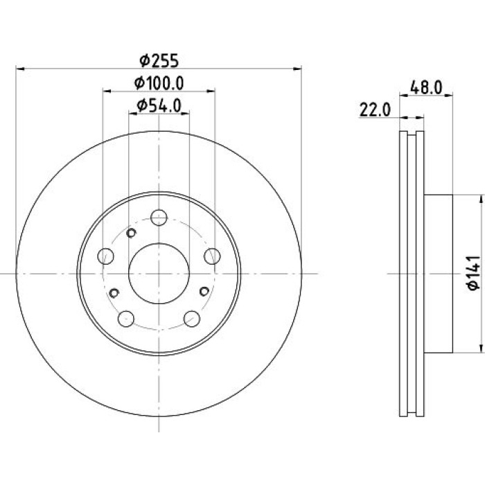 Hella 8DD 355 103-581 Bremsscheibe Hella 8DD 355 103-581 Bremsscheibe