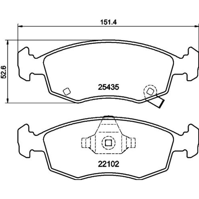 Bremsbelagsatz, Scheibenbremse 8DB 355 021-751 Bremsbelagsatz, Scheibenbremse 8DB 355 021-751