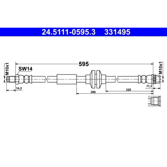 ATE 24.5111-0595.3 Bremsschlauch ATE 24.5111-0595.3 Bremsschlauch