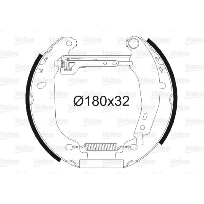 Valeo 554643 Bremsbackensatz