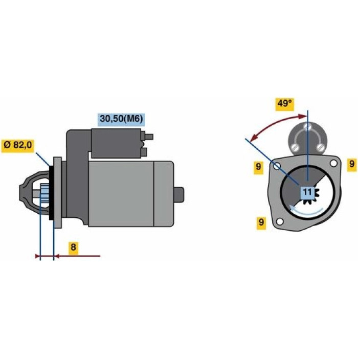 BOSCH 0 001 148 003 Starter