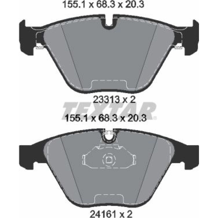Textar 2331382 Bremsbelagsatz, Scheibenbremse epad