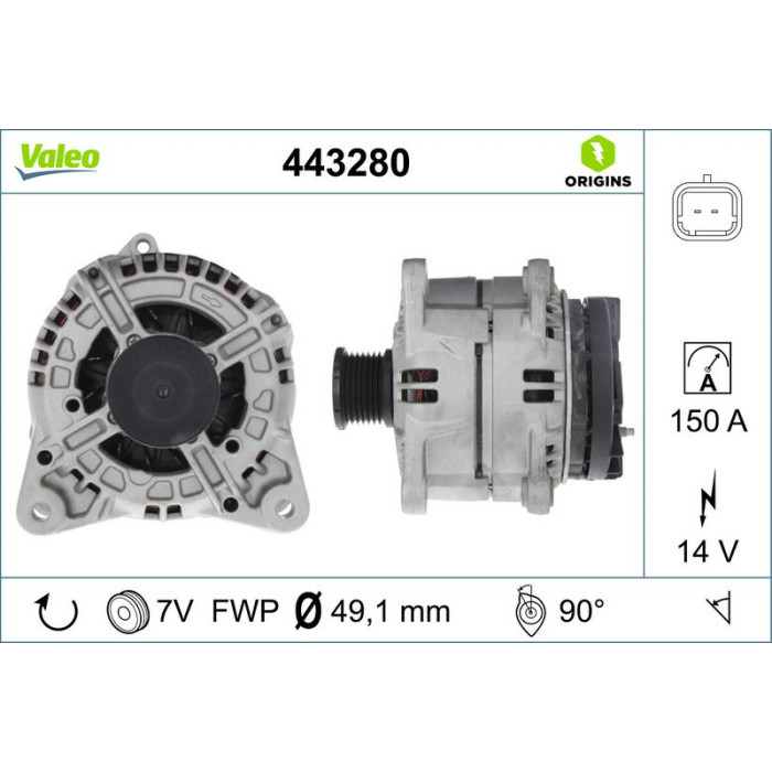 Valeo 443280 Generator ORIGINS Valeo 443280 Generator ORIGINS