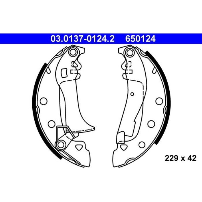 ATE 03.0137-0124.2 Bremsbackensatz ATE 03.0137-0124.2 Bremsbackensatz