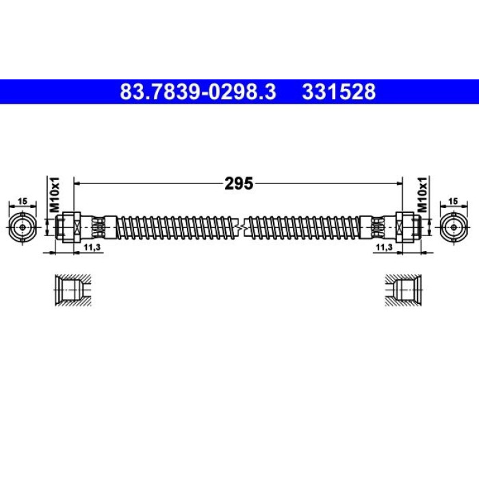 ATE 83.7839-0298.3 Bremsschlauch ATE 83.7839-0298.3 Bremsschlauch