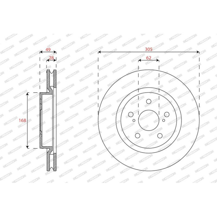 Ferodo DDF2925C Bremsscheibe PREMIER