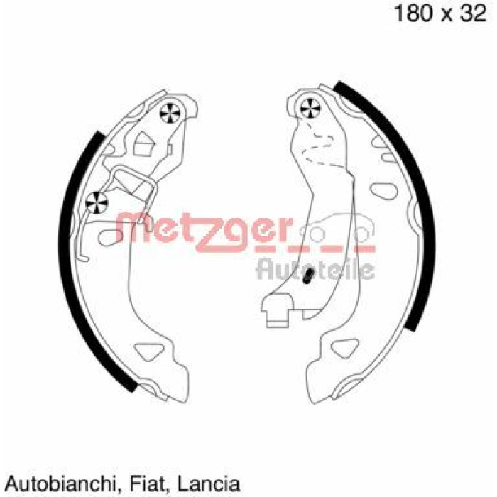 Metzger MG 585 Bremsbackensatz Metzger MG 585 Bremsbackensatz