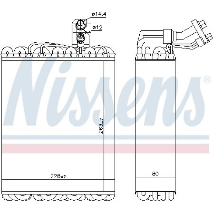 Nissens 92135 Verdampfer, Klimaanlage