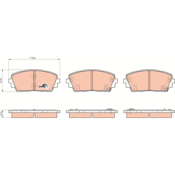 TRW GDB3535 Bremsbelagsatz, Scheibenbremse COTEC TRW GDB3535 Bremsbelagsatz, Scheibenbremse COTEC